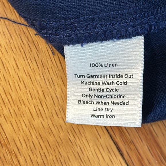 Talbots 100% Linen Tunic Blouse Sz 14 - Picture 7 of 7